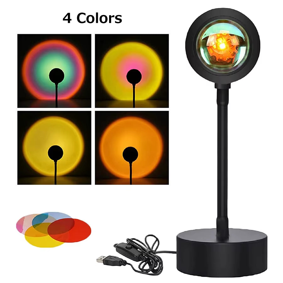 Tuya Smart Sunset Lamp Night Light Sunset Projector Smart Life APP Remote Led Lights Room Decoration Photography Birthday Gift