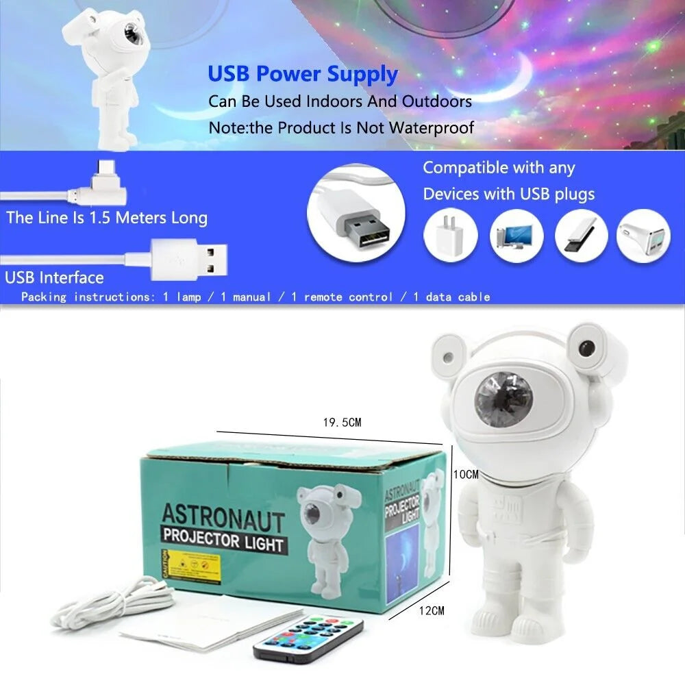 Star Projector Galaxy Night Light, Astronaut Nebula Ceiling Led Light Projector with Timer and Remote, Best Gift