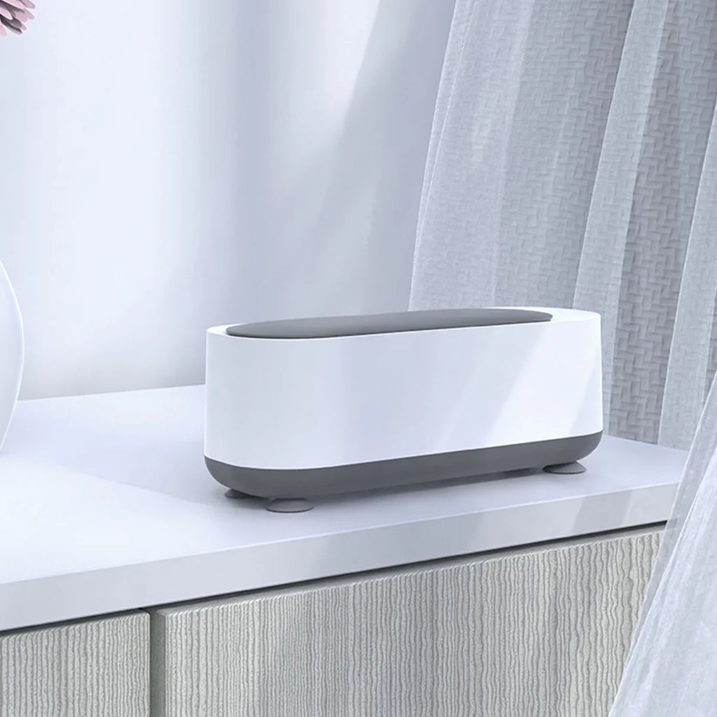 Ultrasonic Jewelry Cleaner, Portable 10Oz 46Khz Ultrasonic Cleaner Machine for Glasses , Necklaces, Watches, White