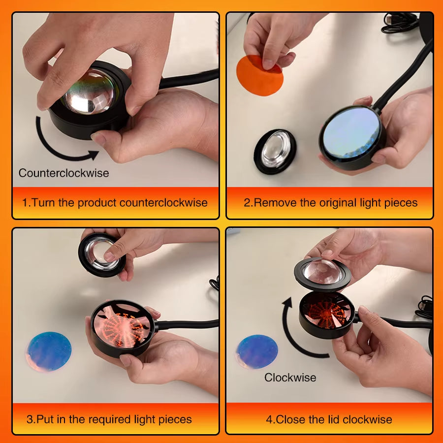 Tuya Smart Sunset Lamp Night Light Sunset Projector Smart Life APP Remote Led Lights Room Decoration Photography Birthday Gift